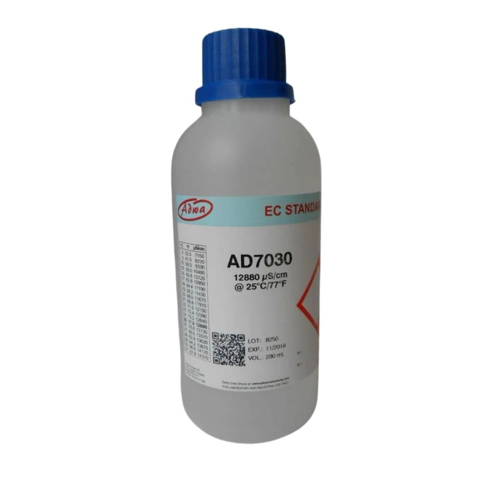 Professzionális 12,88 mS/cm vezetőképesség-kalibrálóoldat – ADWA AD7030 (230 ml)