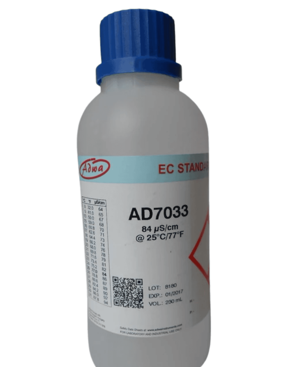 ADWA AD7033 – Ultraalacsony EC kalibrálóoldat 84 µS/cm (230 ml)