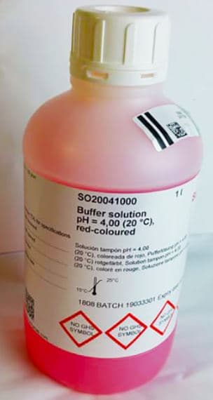SCHARLAU pH 4,00 pufferoldat – 1 literes, savas kalibráláshoz